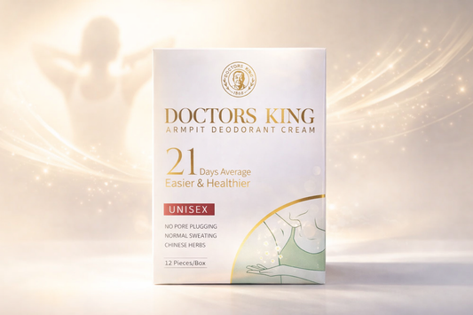 Premium Doctor’s King deodorant cream hero image highlighting extended underarm odor protection and clean skincare aesthetic