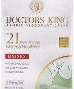 Box of Doctors King armpit deodorant cream on a white background
